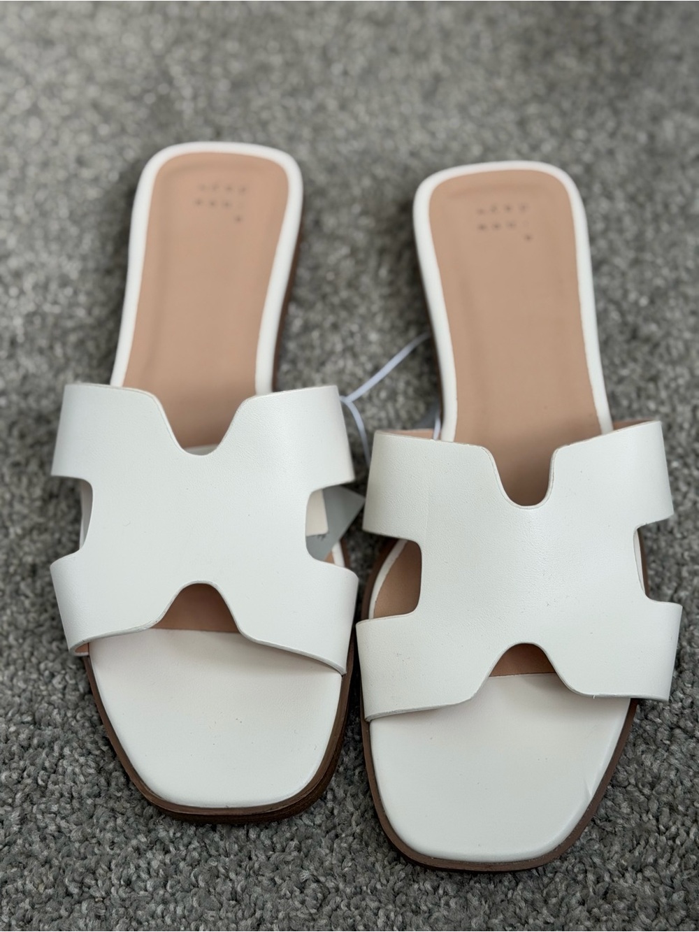 a new day White Cutout Slide Sandals